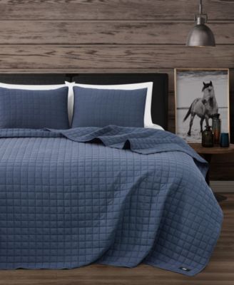 Vintage Washed Cotton 3-Pc. Quilt Set, Full/Queen