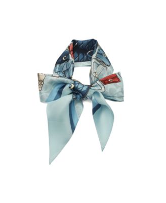 Women's Stacked Tabby Printed Wide Silk Skinny Scarf