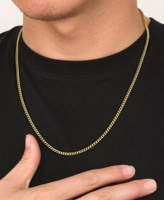 Men's Miami Cuban Chain Necklace in 14k Gold Plated