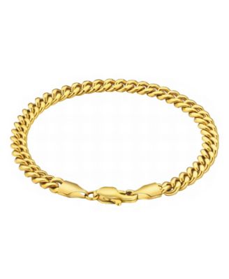 Men's Curb 18k Gold-Plated Chain Bracelet