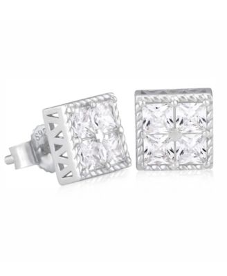 Men's Trogan Stud Earrings in Sterling Silver