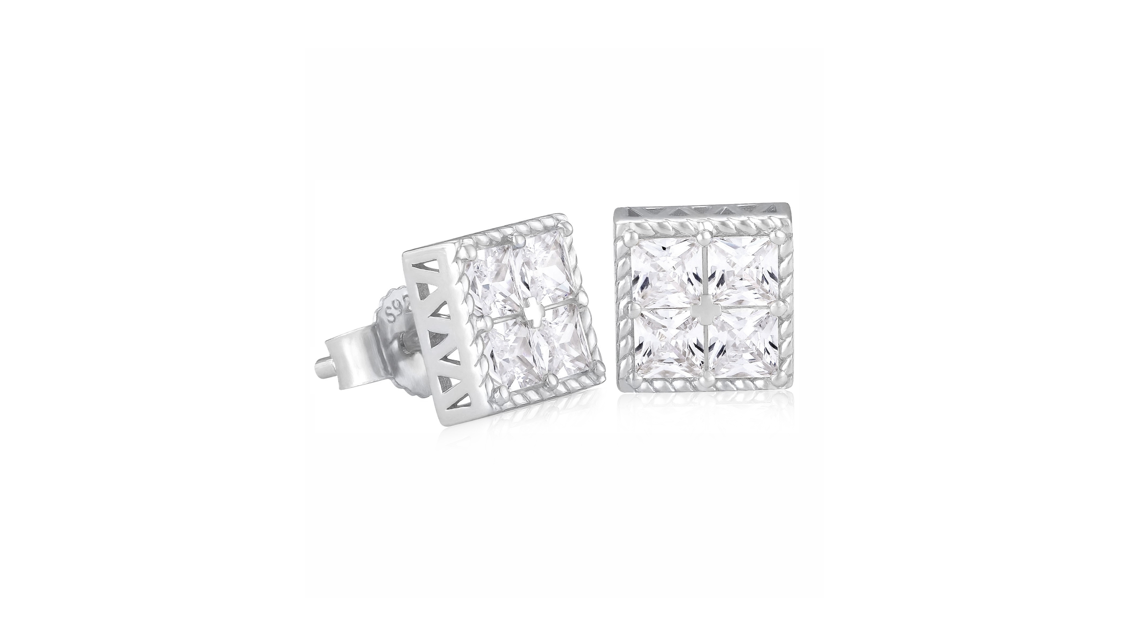 Rhona Sutton Men's Trogan Stud Earrings in Sterling Silver