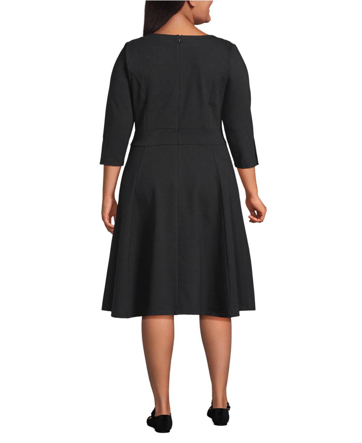 Lands' End Plus Starfish 3/4 Sleeve Dress