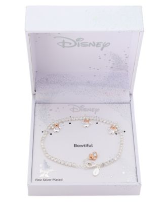 Minnie Mouse Cubic Zirconia Tennis and Minnie Charm Bracelet