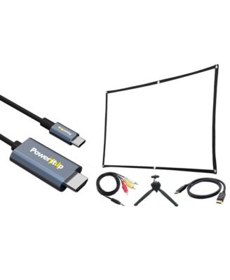 180” Home Theater Projector, 300 ANSI Lumens, 1080P, Protective Case+USB-C to HDMI Cable & Accessory Kit