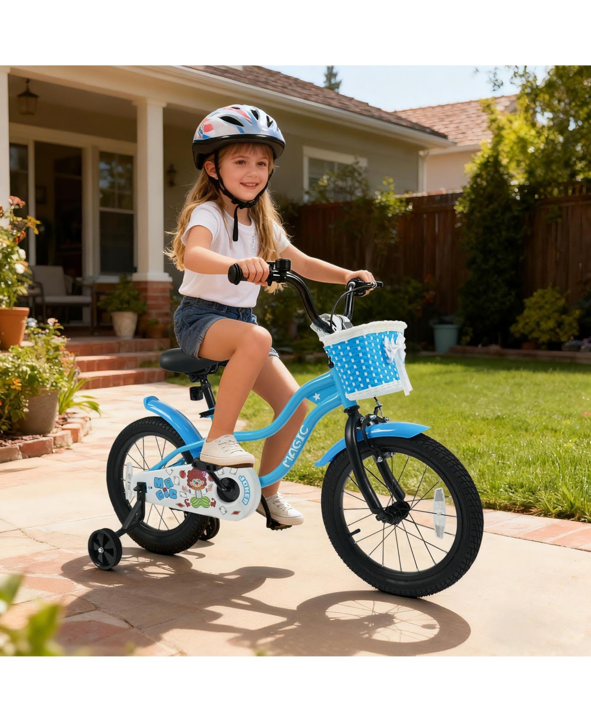 Mecale Inch Kids Bike with Training Wheels