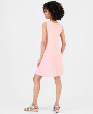 Petite Printed Sleeveless Flip Flop Dress