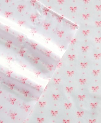 Printed Satin Heart of Mine 4-Pc. Sheet Set, King