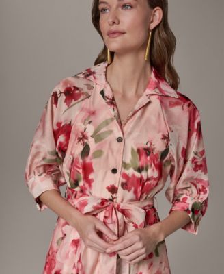 Petite Organza Shirt Dress