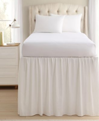 Solid Washed Microfiber Bed Skirt, Twin XL