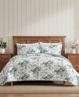 Toile Delight Reversible 3-Pc. Quilt Set, Full/Queen