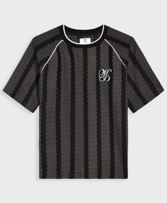 Men's Crochet-Stripe Relaxed T-Shirt