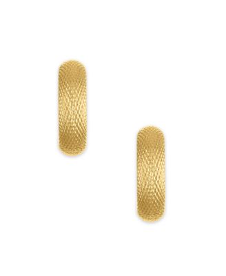 Diamond Cut Sparkle Hoop Earrings in 10k Gold