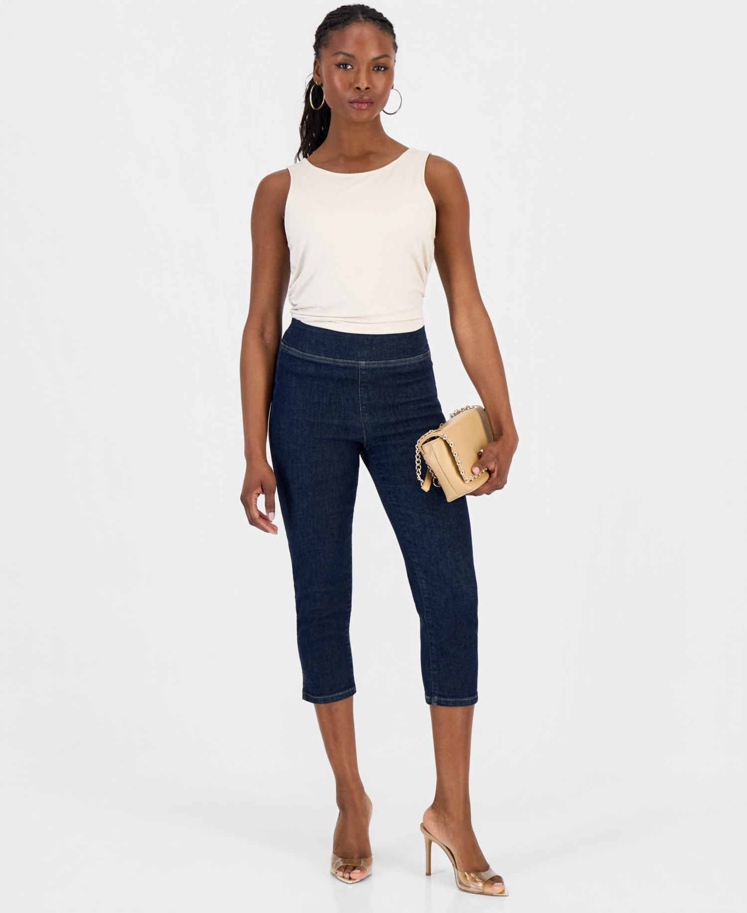 Petite Pull-On Capri Jeans