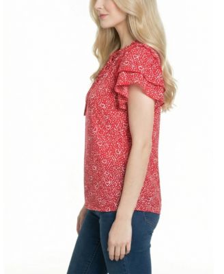 Women's Double Flutter-Sleeve Top