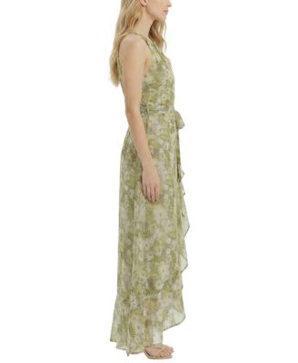 Women's Halter Front Chiffon Maxi Dress