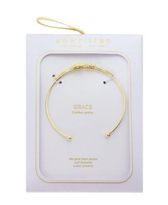 Cubic Zirconia Double Clover Cuff Bracelet