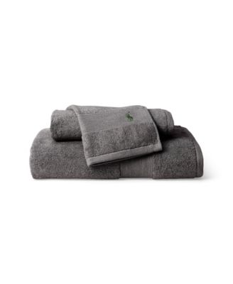 Polo Ralph Lauren Polo Player Cotton Washcloth, 13" x 13" - Barclay Heather, Washcloth