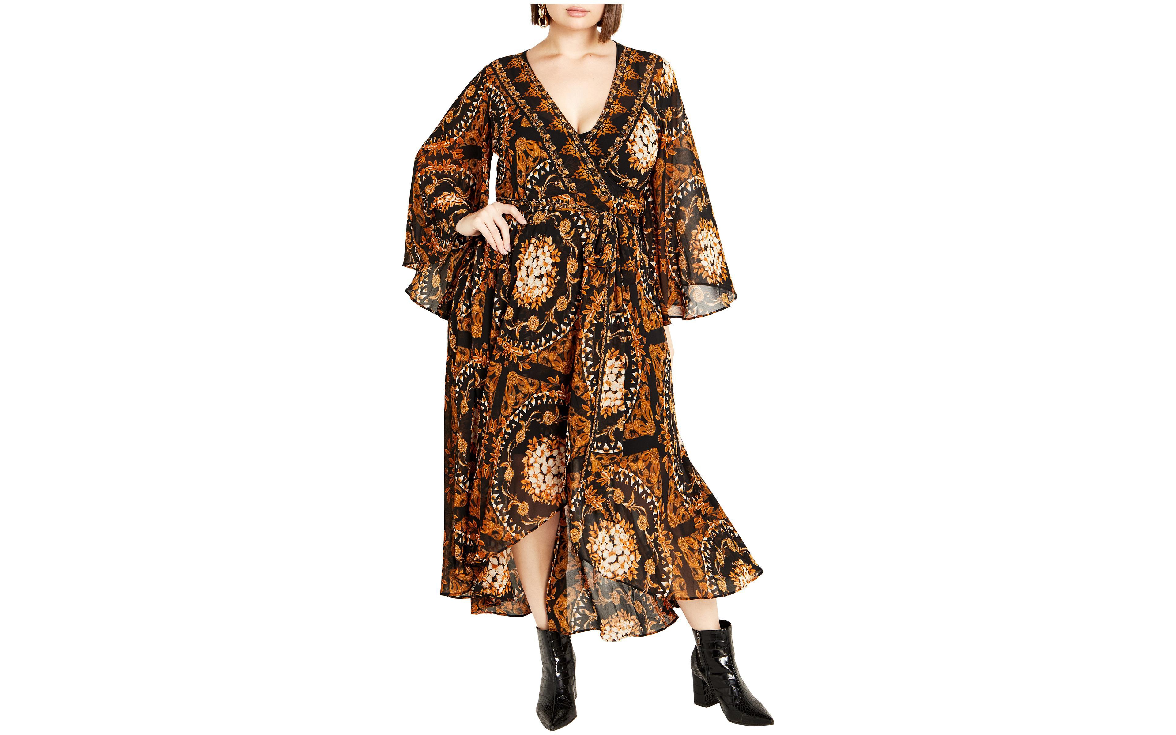 City Chic Women's Freya Placement Maxi Dress