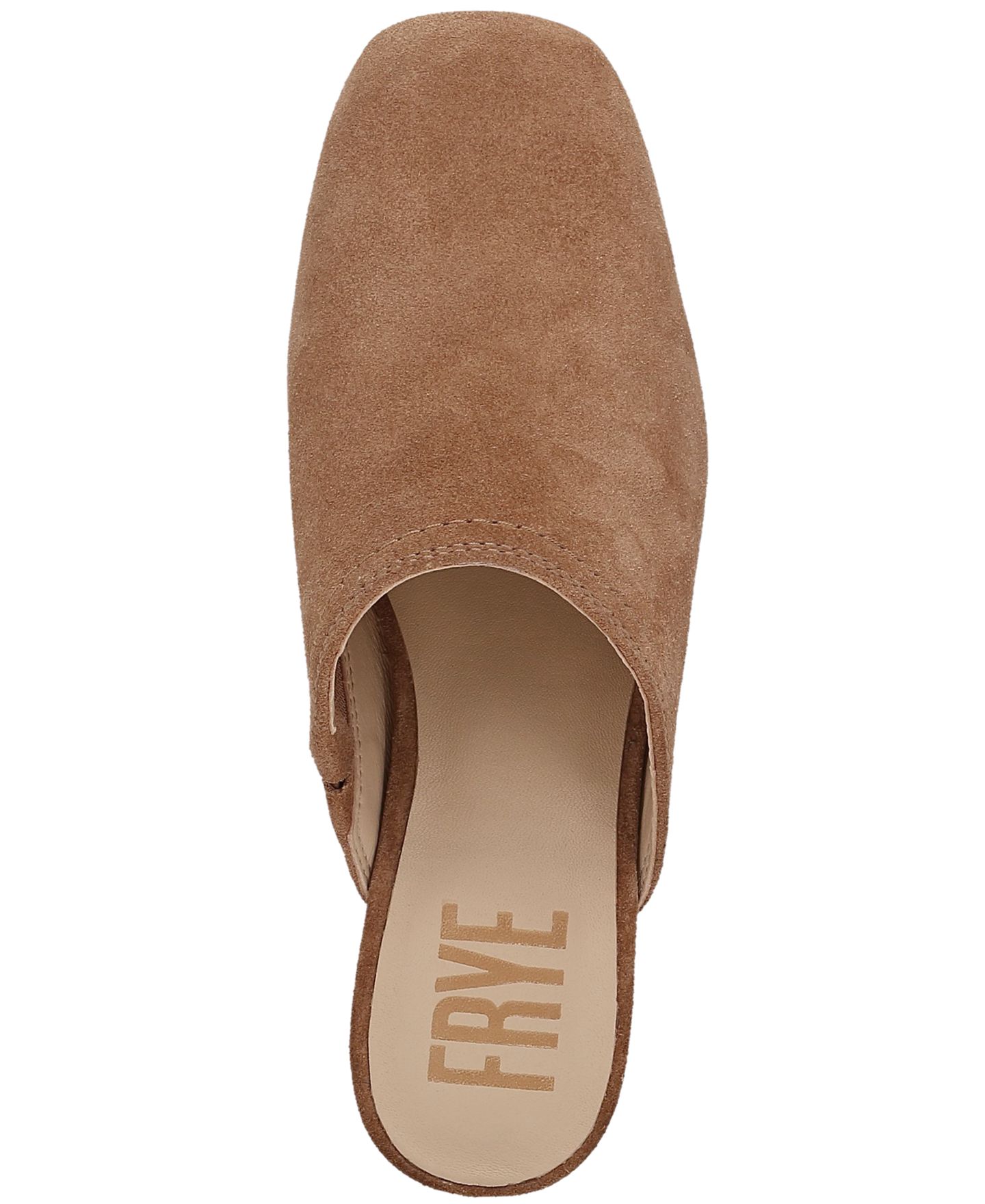 Женские сабо Frye Campus Block Heel Leather, цвет: Миндальный замшевый — фото 4