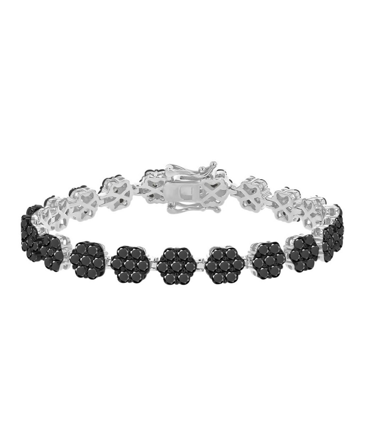 Macy's Black Spinel Tennis Bracelet in Black Rhodium Over Sterling Silver