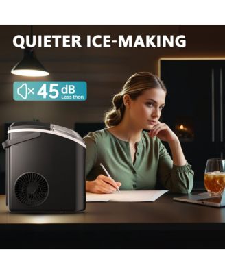 34-lb Ice Per day Countertop or portable Nugget/Pebble Ice Maker ( Black )