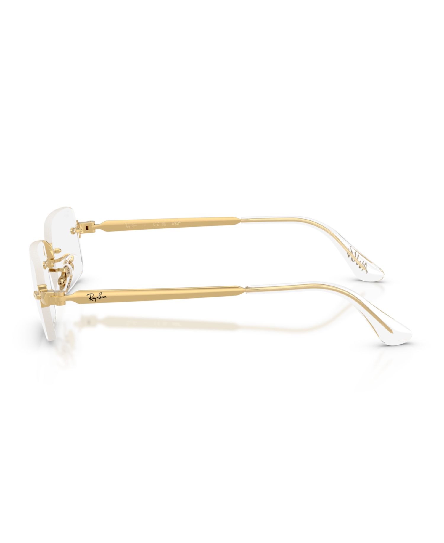 Unisex Rectangle Metal RB3928V Optics By A$AP Rocky Eyeglasses