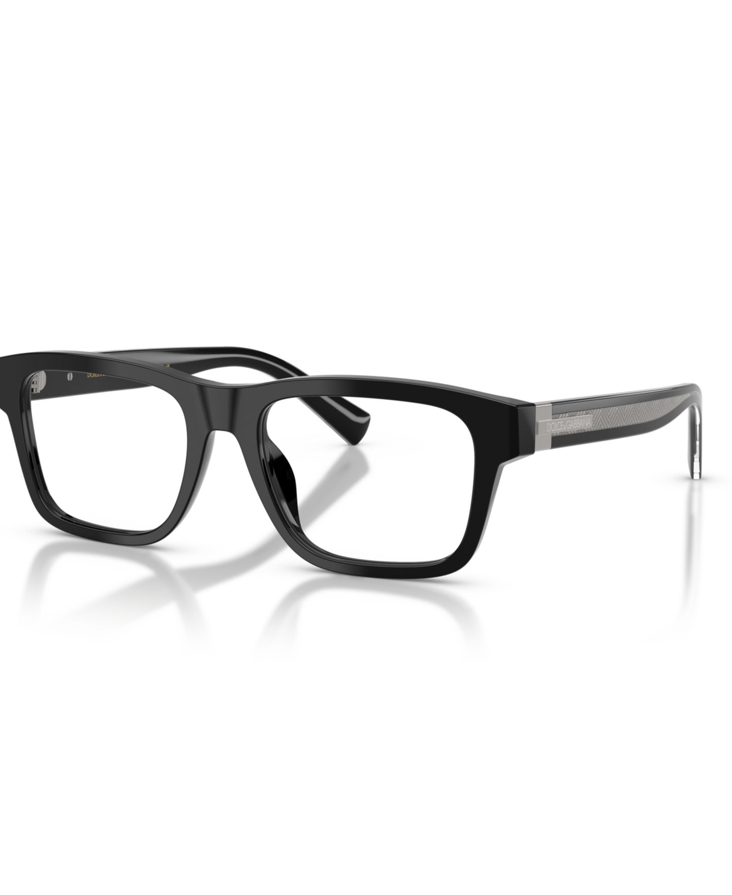 Мужские очки Dolce&Gabbana Man Rectangle Plastic DG3446 Eyeglasses, цвет: Чёрный — фото 1