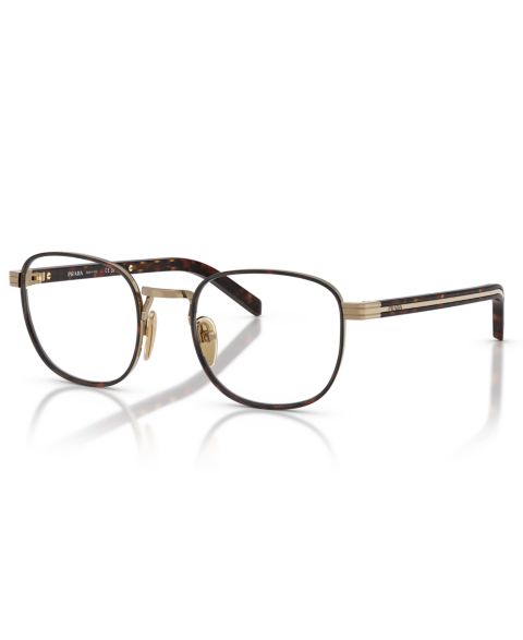 Мужские очки PRADA Man Panthos Metal PR D50V Eyeglasses, цвет: Золотой