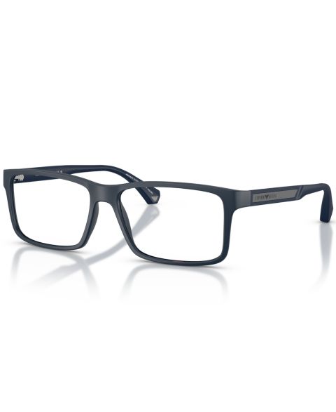 Мужские очки Emporio Armani Man Rectangle Innovative Material EA3038 Eyeglasses, цвет: Матовый синий