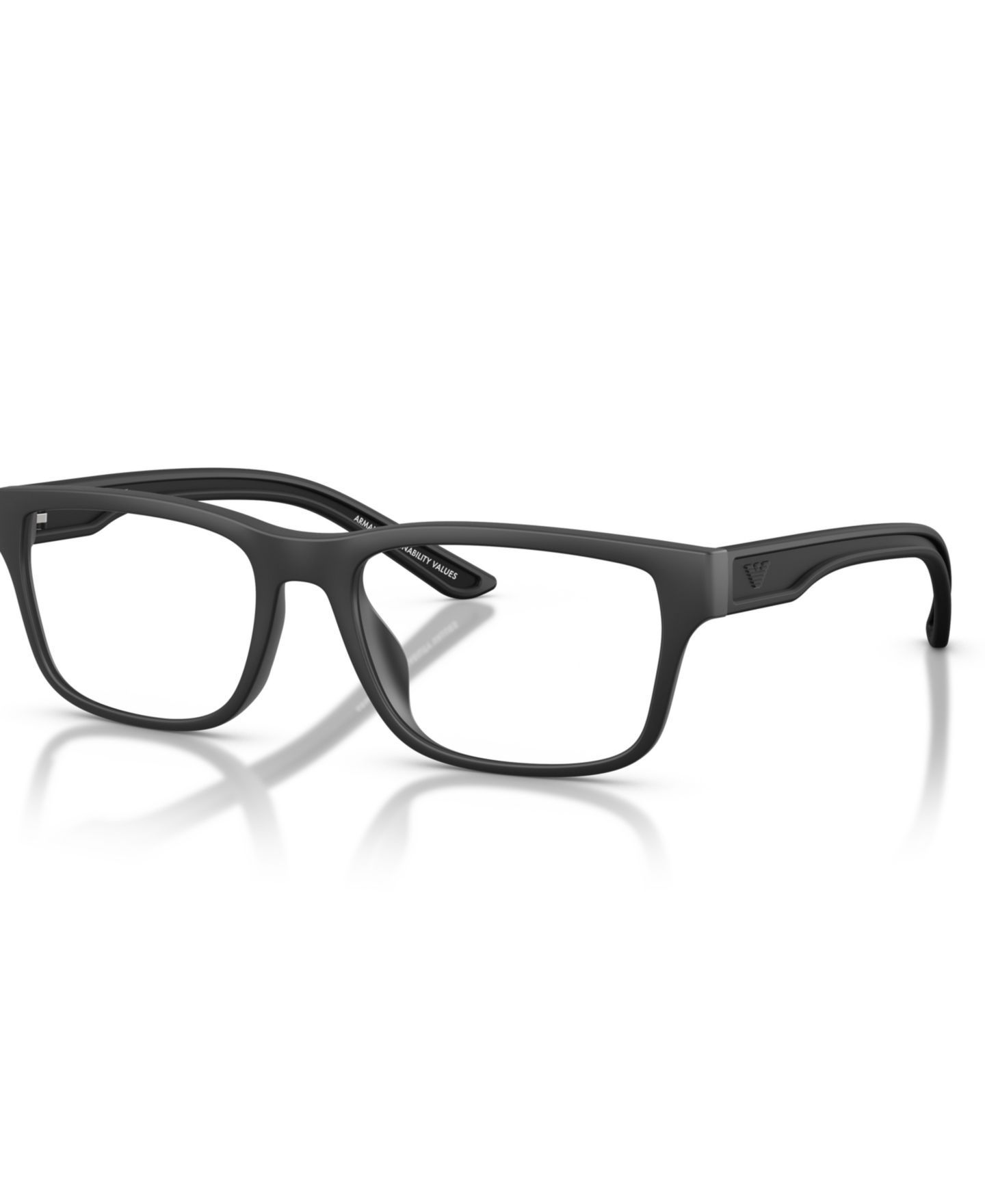 Мужские очки Emporio Armani Man Pillow Plastic EA3276U Eyeglasses, цвет: Матовый чёрный — фото 1