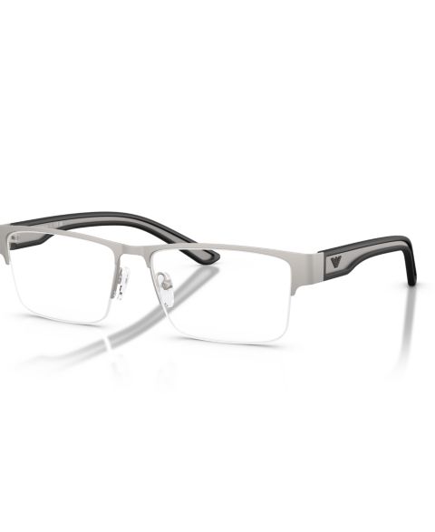 Мужские очки Emporio Armani Man Rectangle Metal EA1182 Eyeglasses, цвет: Каучуковый графитовый