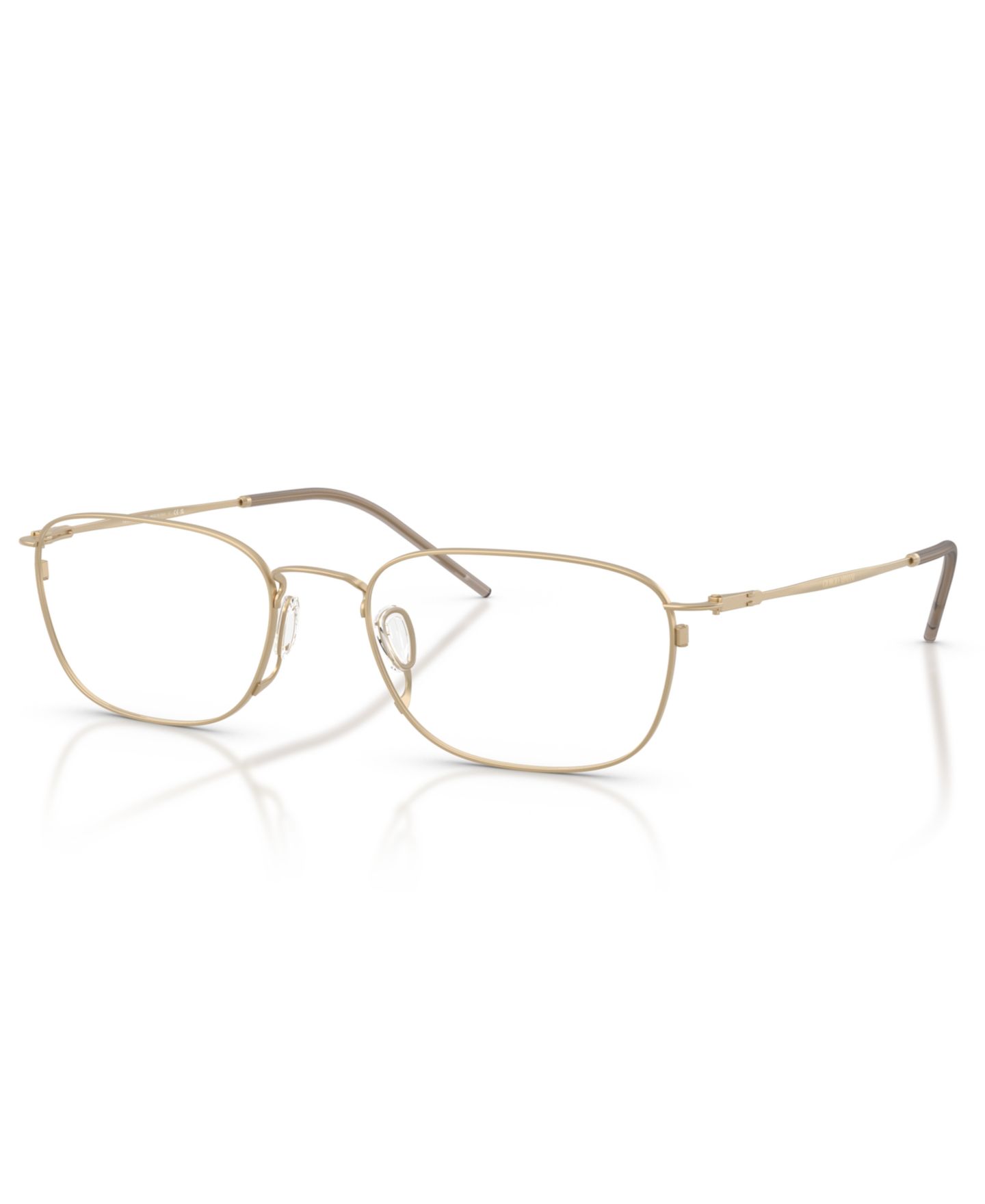 Мужские очки Giorgio Armani Man Pillow Metal AR5171 Eyeglasses, цвет: Матовый бледный золотой — фото 1