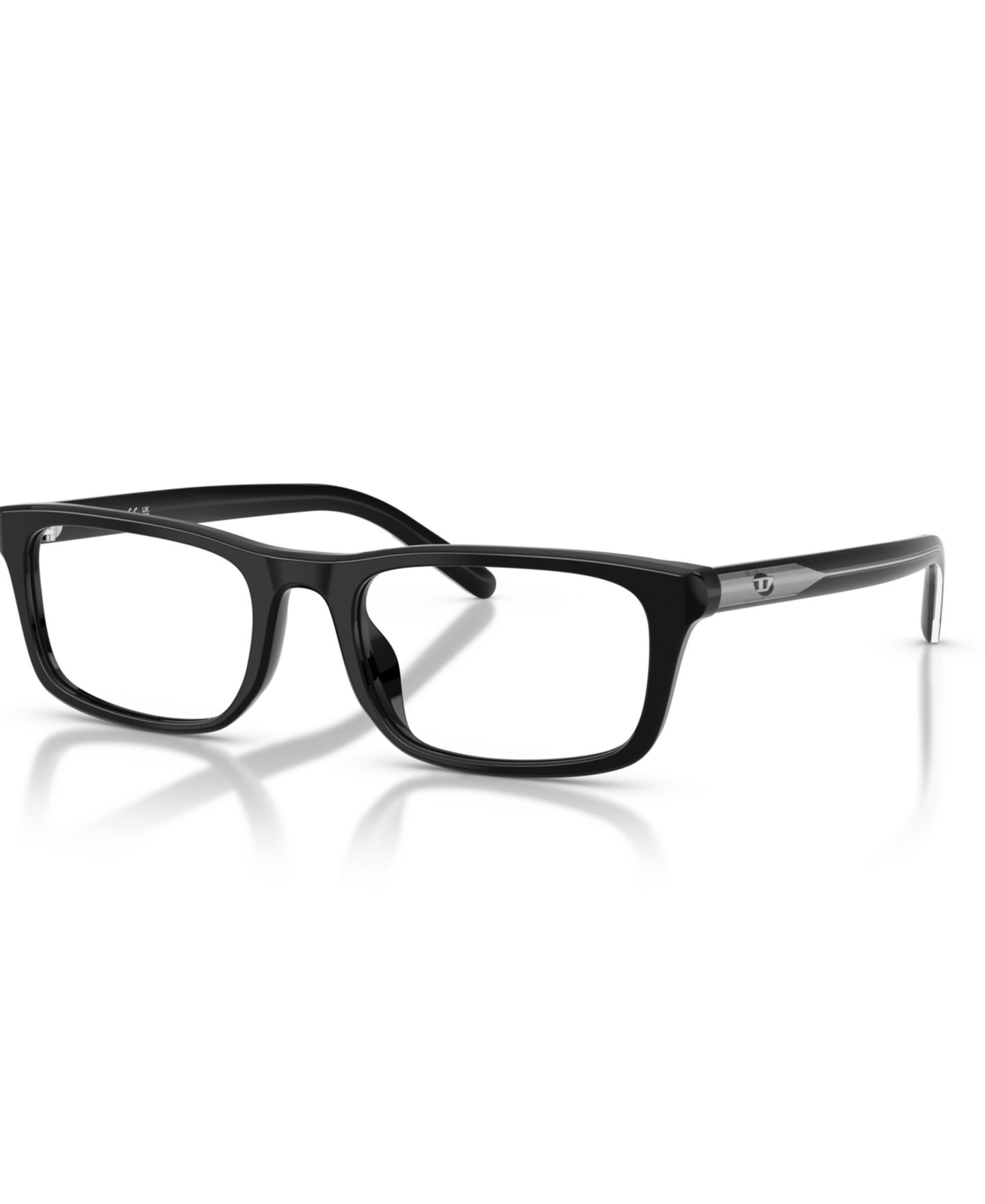 Очки Diesel Unisex Rectangle Plastic DL4017U Eyeglasses, цвет: Однотонный чёрный — фото 1
