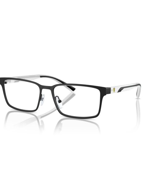 Мужские очки Scuderia Ferrari Man Rectangle Metal FZ7002 Eyeglasses, цвет: Матовый чёрный