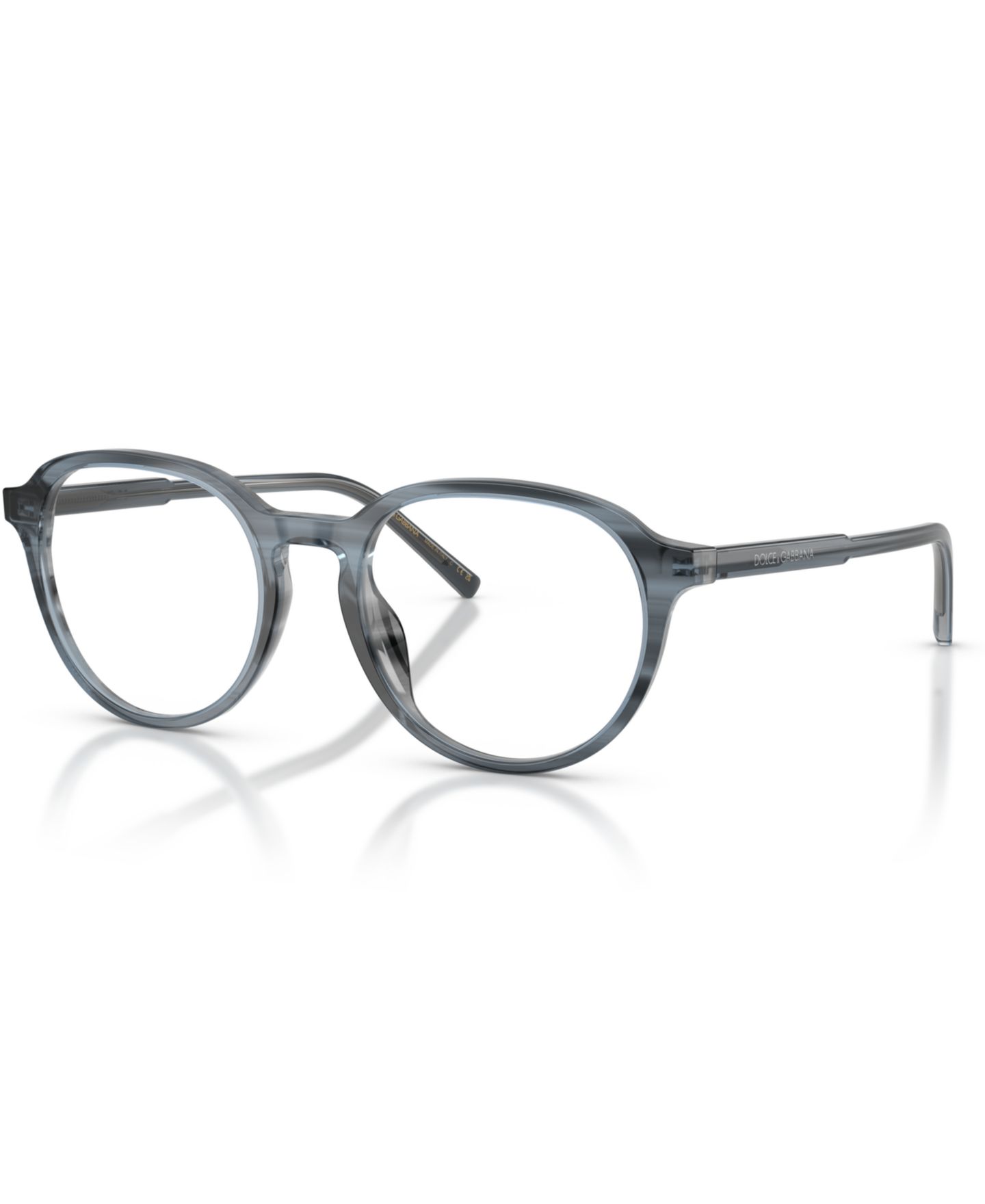 Мужские очки Dolce&Gabbana Man Panthos Plastic DG3444 Eyeglasses, цвет: Синий полосатый синий — фото 1