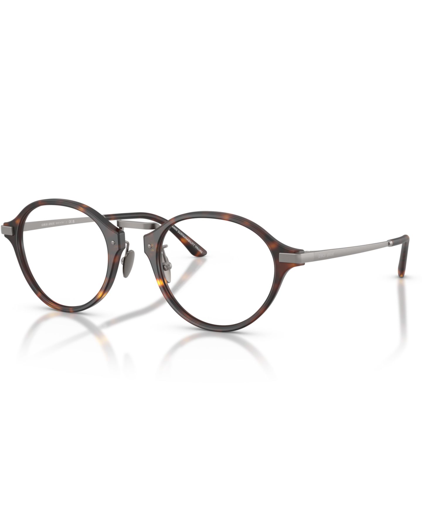 Мужские очки Giorgio Armani Man Panthos Plastic AR7287 Eyeglasses, цвет: Матовый гавана — фото 1