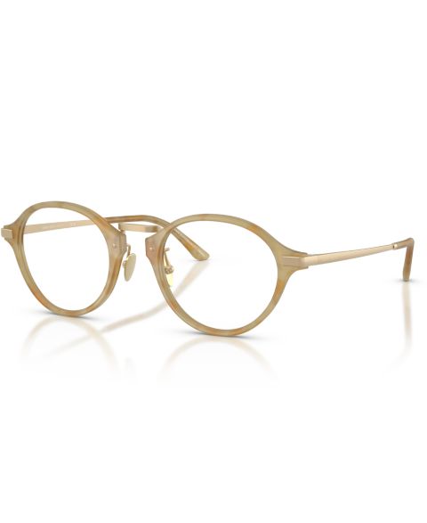 Мужские очки Giorgio Armani Man Panthos Plastic AR7287 Eyeglasses, цвет: Бежевый гавана