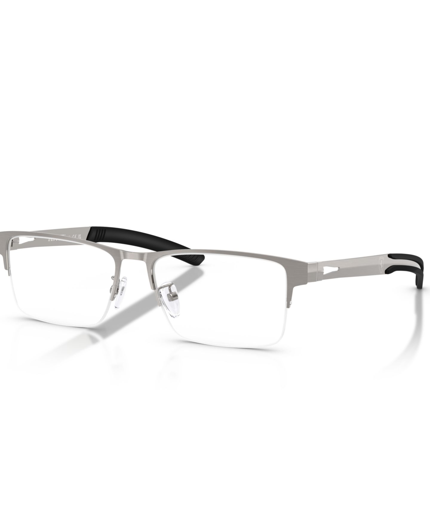 Мужские очки Scuderia Ferrari Man Rectangle Metal FZ7017D Eyeglasses, цвет: Графитовый металлик — фото 1