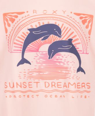 Girls' 7-16 Ocean Life Crewneck Oversized T-Shirt