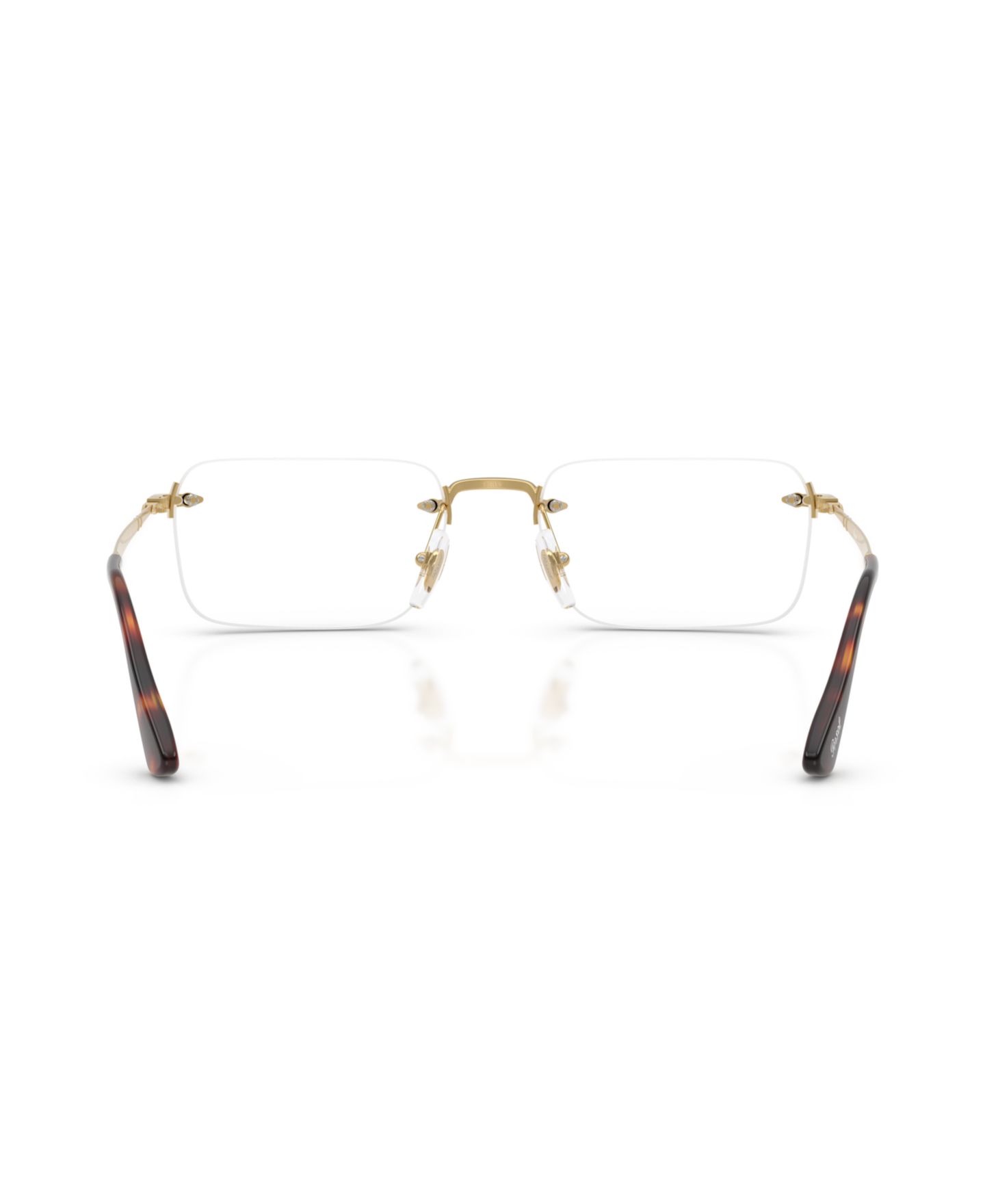 Очки Persol Unisex Rectangle Metal PO1030V - Luc Eyeglasses, цвет: Золотой — фото 2