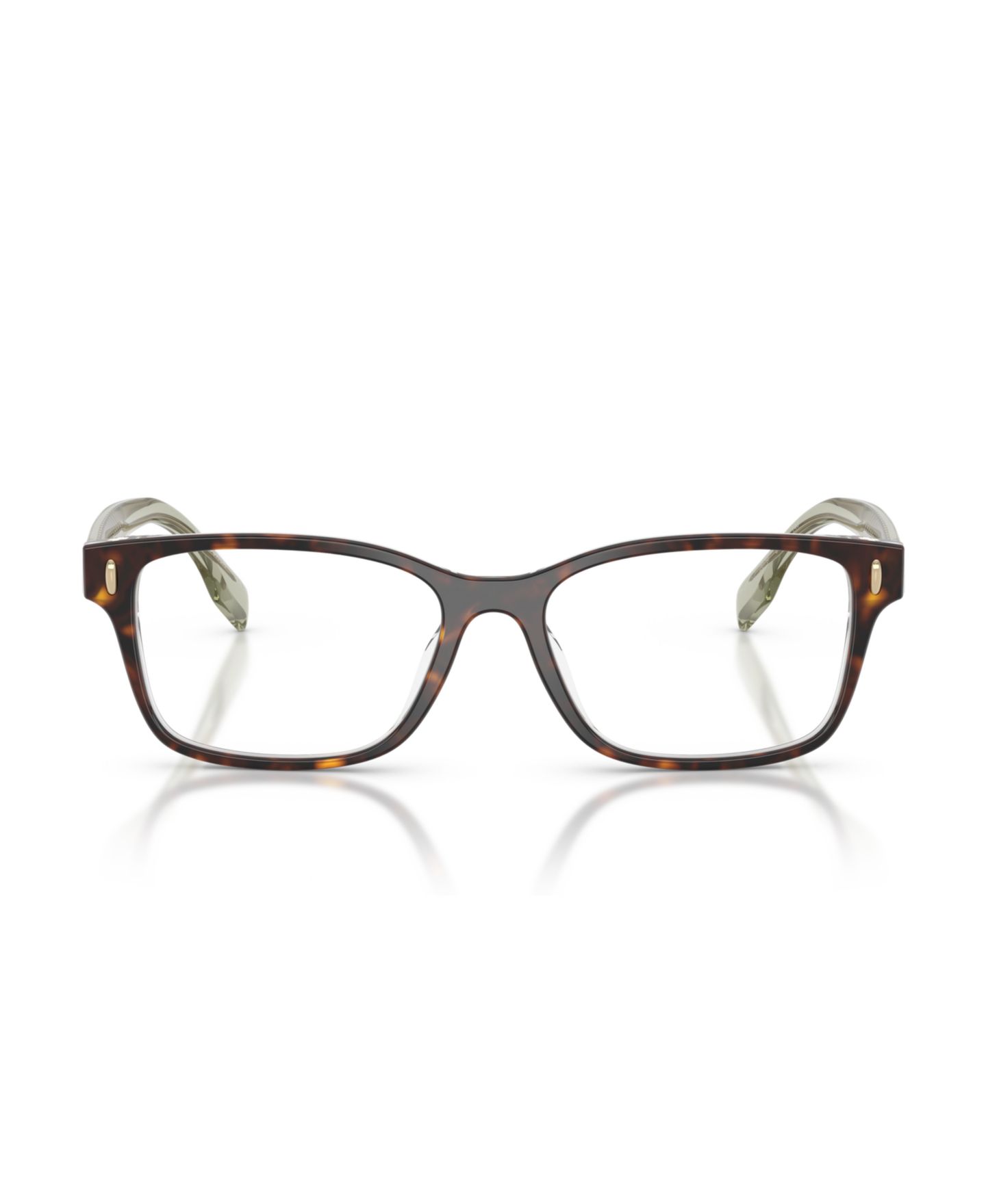 Женские очки Tory Burch Woman Rectangle Plastic TY2151U Eyeglasses, цвет: Тёмный черепаховый — фото 4