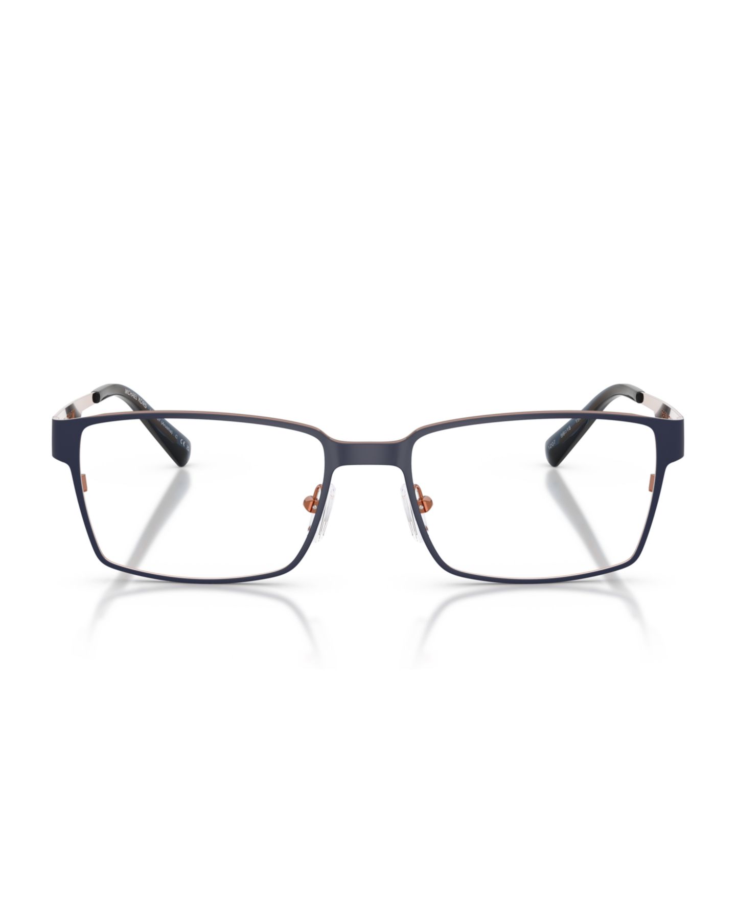 Мужские очки Michael Kors Man Rectangle Metal MK3107 Arusha Eyeglasses, цвет: Тёмно-синий — фото 5