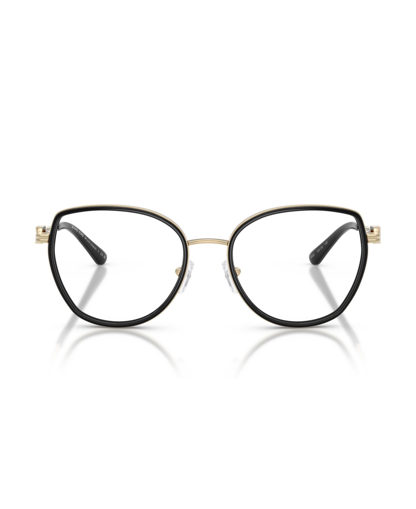 Женские очки Michael Kors Woman Round Metal MK3101 Kiawah Eyeglasses, цвет: Чёрный — фото 5