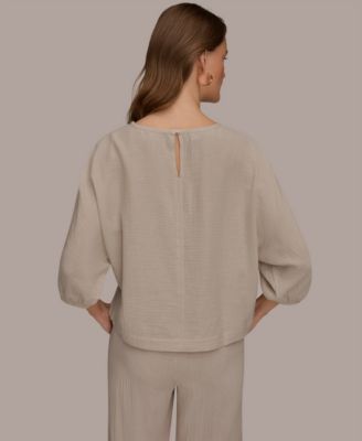 Women's Boat Neck Cotton Blouse