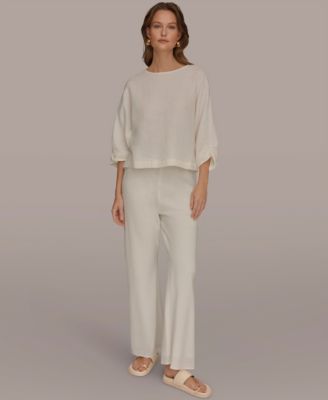 Women's Boat Neck Cotton Blouse