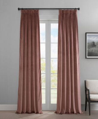 French Pleat Heritage Plush Velvet Room Darkening Curtain