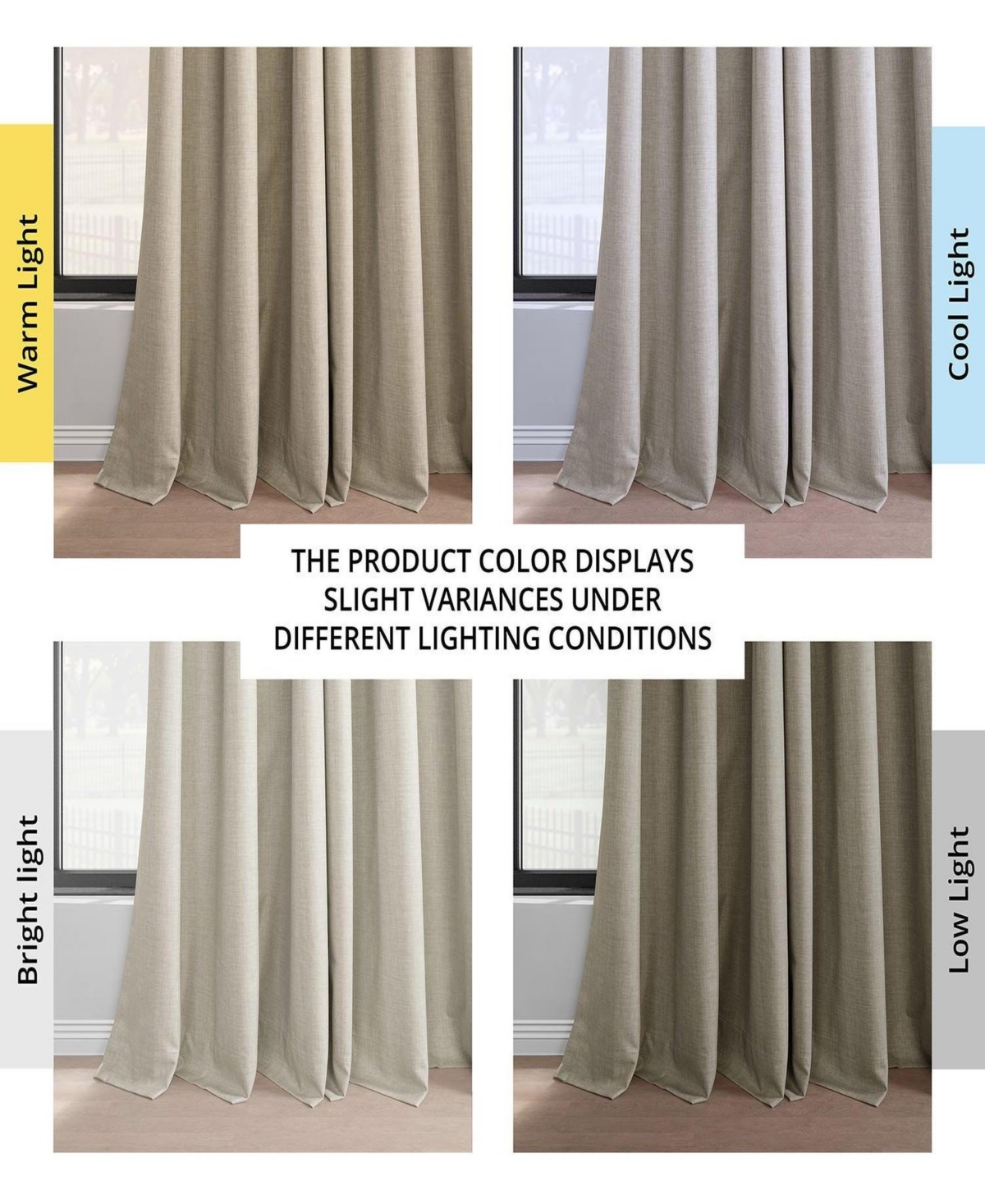Half Price Drapes French Pleat Performance Linen Hotel Blackout Curtain