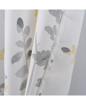 Olivia Gray Olivia 100% Polyester 140 GSM Aiden Printed Textured Grommet Curtain Panel 54" x 84"