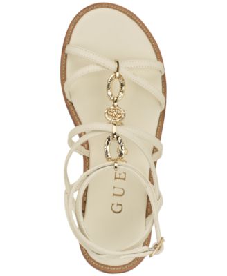 Women's Grunge Gladiator Ornamented Flat Sandals